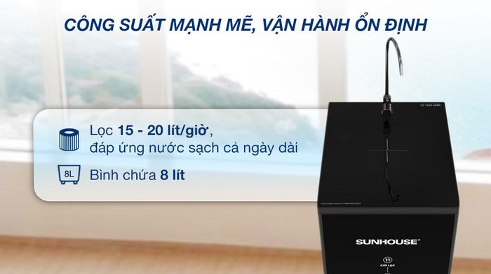 Máy lọc nước RO Sunhouse UltraPURE SHA8800KL 11 lõi - Công suất