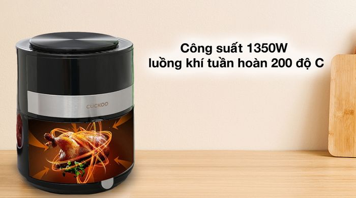Nồi chiên không dầu Cuckoo CAF-F0410T 3.5 lít - Coogn suất 1350W