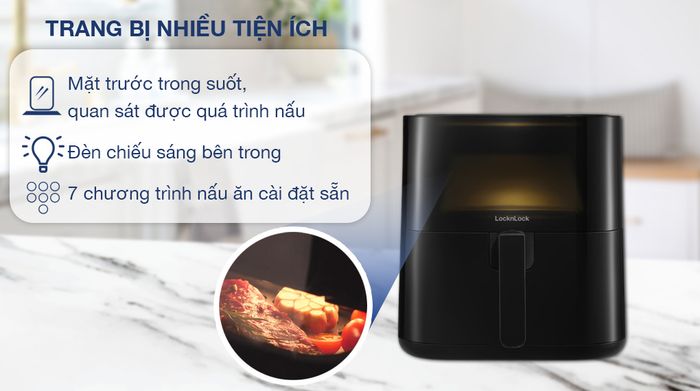 Nồi chiên không dầu Lock&Lock EJF996BLK 5.5 lít - Tiện ích
