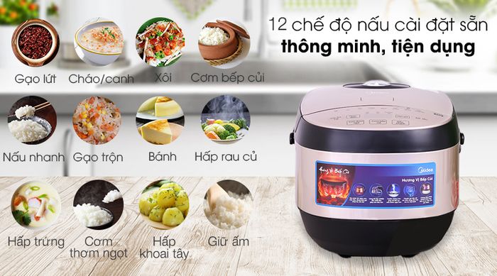 Chức năng nồi cơm điện tử Midea MB-FS5023 1.8 lít