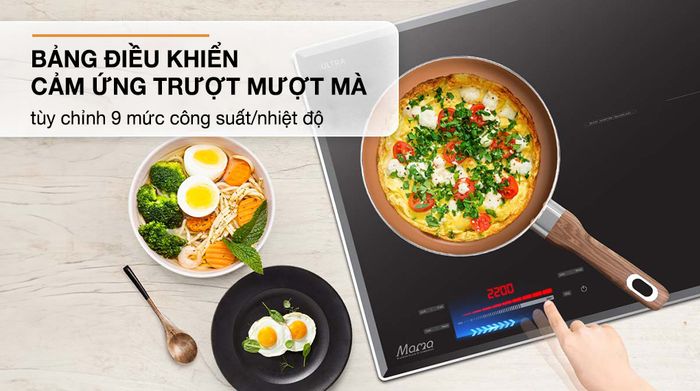 Bảng điều khiển - Bếp từ đôi lắp âm Sunhouse Mama MMB82052-TMD