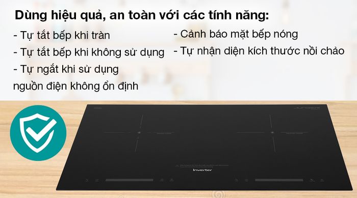 Bếp từ hồng ngoại Junger SIS-68 - Đảm bảo an toàn khi sử dụng
