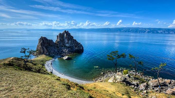 Lake Baikal, located in Russia.