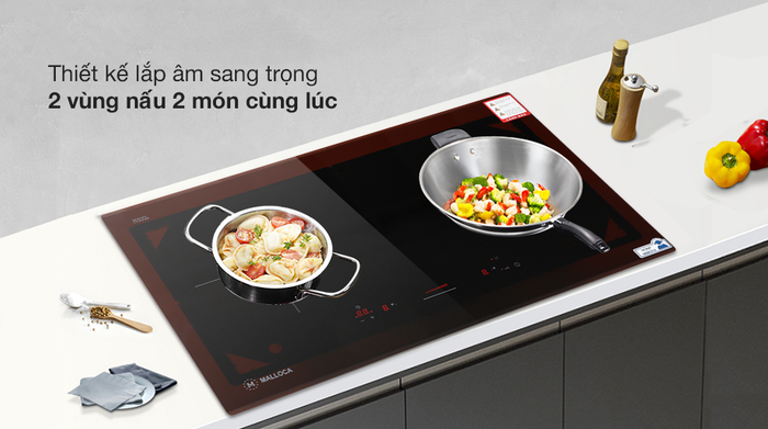 Bếp từ đôi lắp âm Malloca MI 732SL - Thiết kế
