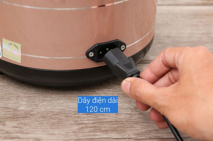 Dây điện tháo rời tiện bảo quản - Nồi cơm nắp rời Sunhouse 1.2 lít SHD8105