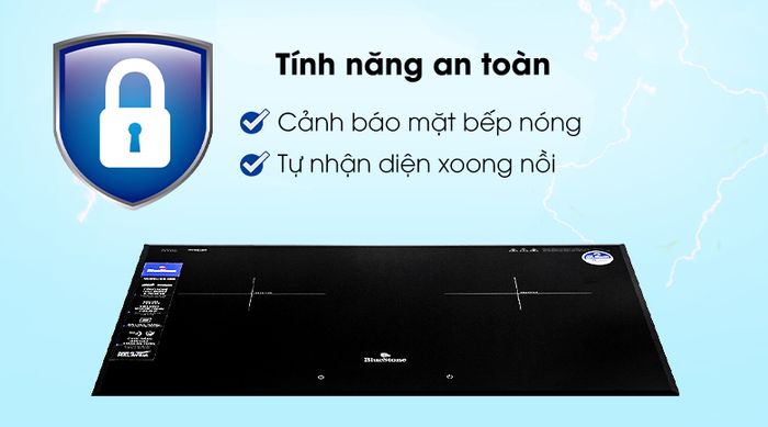 an toàn - Bếp từ đôi Bluestone ICB-6948