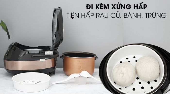 Đi kèm xửng hấp - Nồi cơm điện tử Kangaroo 1.8 lít KG18DR8
