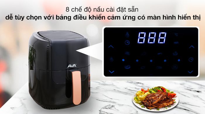 Nồi chiên không dầu AVA BF502A - Bảng điều khiển