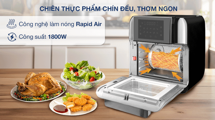Lò chiên không dầu BlueStone AFB-5888 10 lít - Công suất