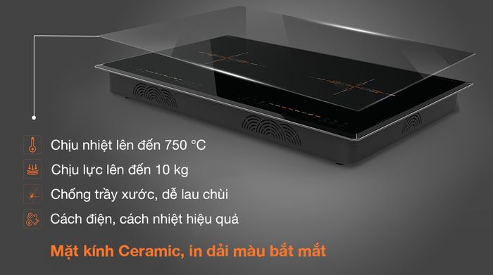 Mặt kính - Bếp từ hồng ngoại Hawonkoo CEH-223-IF