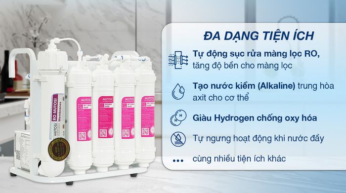 Máy lọc nước RO Mutosi MP-1101 11 lõi - Tiện ích