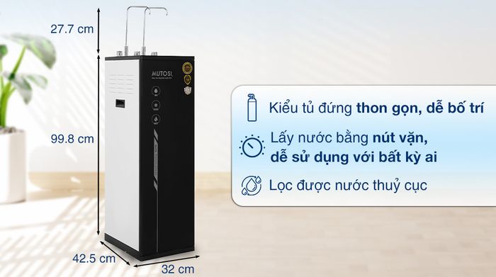 Máy lọc nước RO nóng nguội lạnh Mutosi MP-S1011 10 lõi - Thiết kế