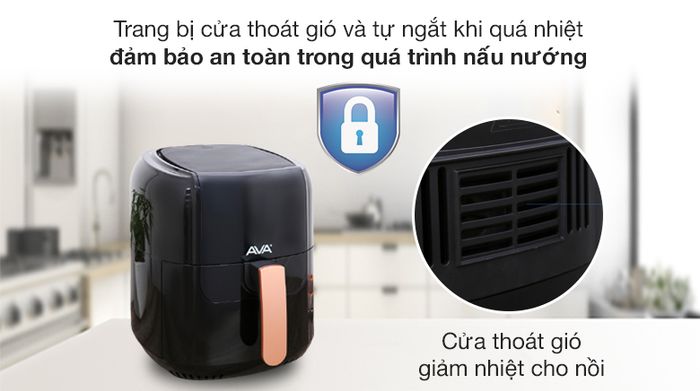 Nồi chiên không dầu AVA BF502A - Tính năng an toàn
