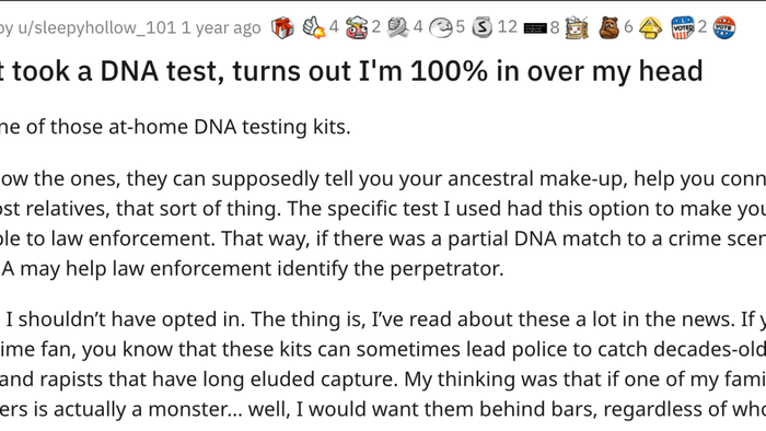 I decided to try one of those at-home DNA testing kits. You know the kind—they claim to reveal your ancestry, help you find distant relatives, and so on. The test I chose even offered an option to share my DNA with law enforcement. This way, if my DNA partially matched a crime scene or victim, it could assist in identifying the culprit.