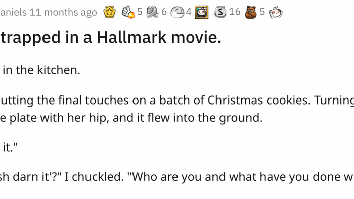 I feel like I’m stuck inside a Hallmark movie.