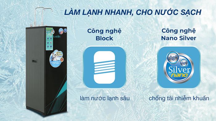 Máy lọc nước RO nóng nguội lạnh Karofi KAD-X58 11 lõi - Công nghệ