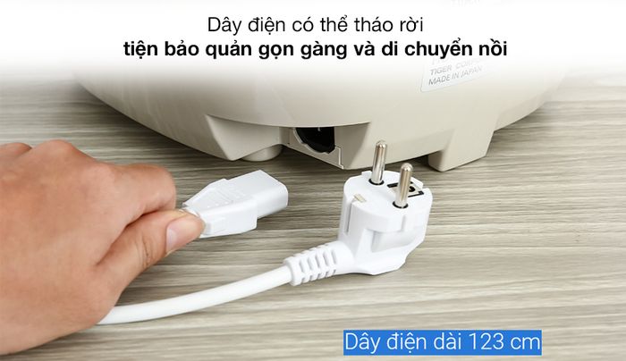 Dây điện - Nồi cơm điện tử Tiger 1.8 lít JBV-S18W