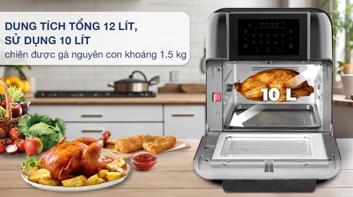 Lò chiên không dầu BlueStone AFB-5888 10 lít - Dung tích