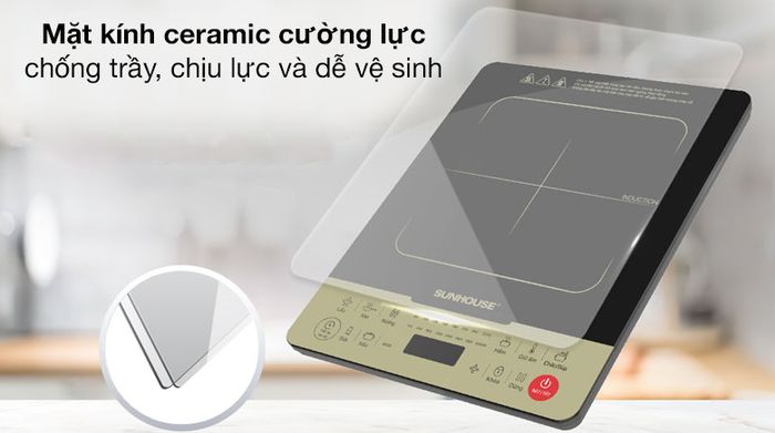 Mặt kính cường lực - Bếp từ Sunhouse SHD6867