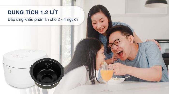Nồi cơm cao tần Sharp 1.2 lít KS-IH122V-WH - Dung tích