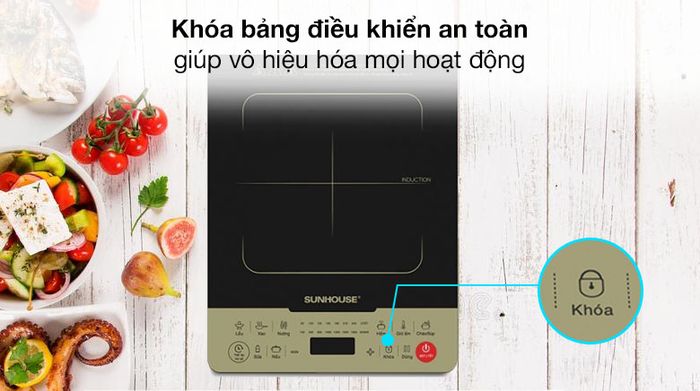 Khóa bảng điều khiển - Bếp từ Sunhouse SHD6867