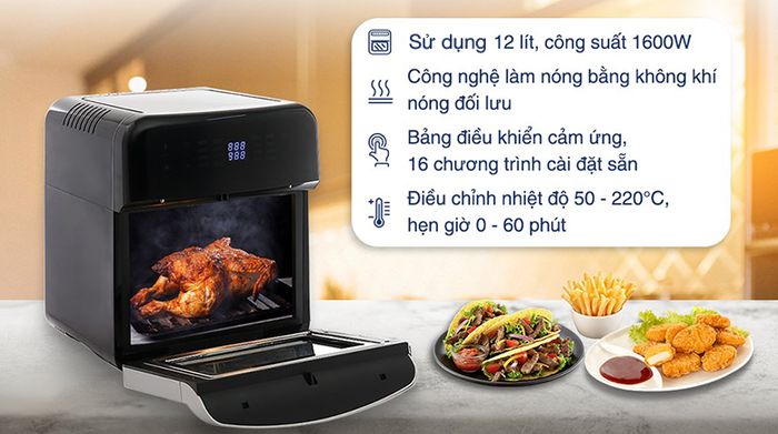 Lò chiên không dầu Kangaroo KG12AF6A - Tổng quan