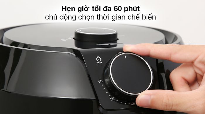 Nồi chiên không dầu Tefal EY201815 4.2 lít - Trang bị tính năng hẹn giờ tối đa 60 phút