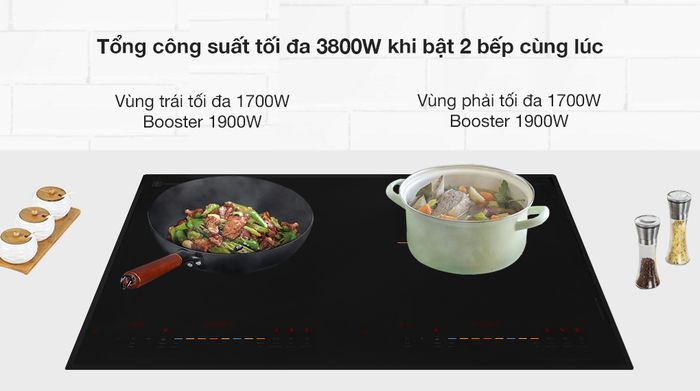 Công suất - Bếp từ đôi Hawonkoo CEH-222-II