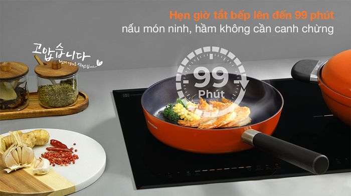 Chức năng hẹn giờ - Bếp từ hồng ngoại Hawonkoo CEH-223-IF