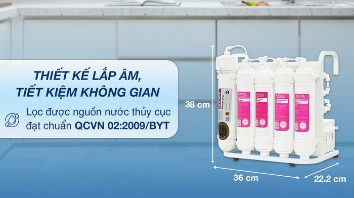 Máy lọc nước RO Mutosi MP-1101 11 lõi - Thiết kế