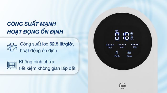 Máy lọc nước RO Hafele HWP-UNT400D 3 lõi - Công suất