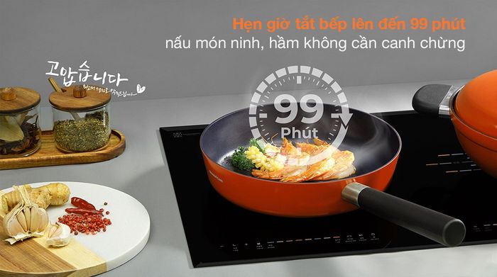 Chức năng hẹn giờ - Bếp từ đôi Hawonkoo CEH-222-II