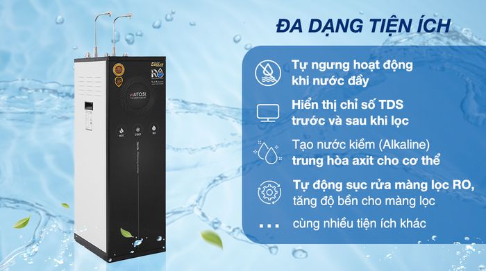 Tiện ích - Máy lọc nước RO nóng lạnh Mutosi MP-6100HCE