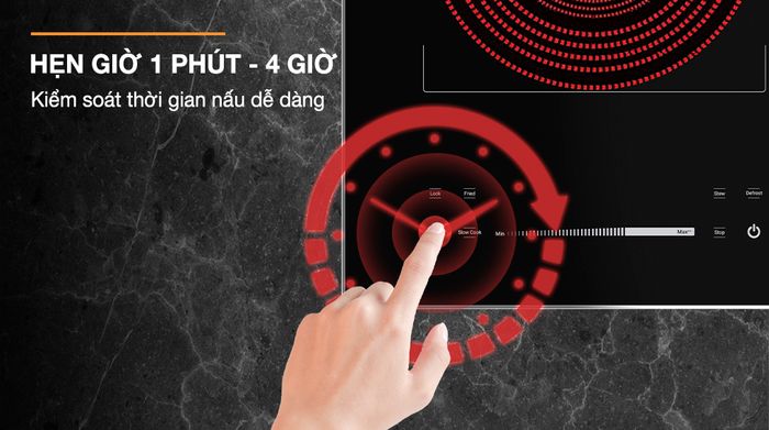 Hẹn giờ - Bếp từ hồng ngoại lắp âm Sunhouse SHB81051-VMD