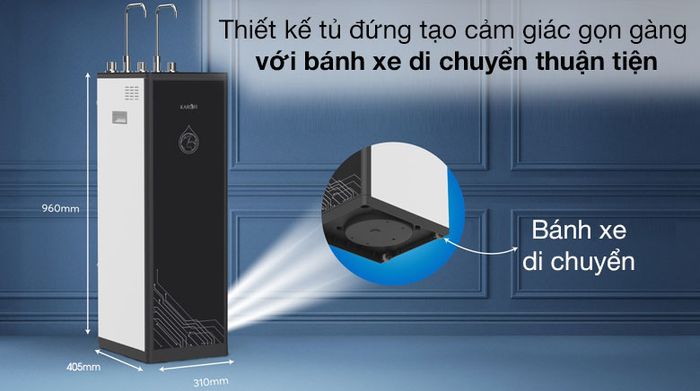 Máy lọc nước RO nóng nguội lạnh Karofi KAD-D66 11 lõi - Thiết kế