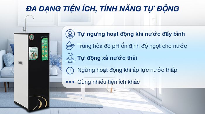 Máy lọc nước RO Livotec 608 10 lõi - Tiện ích