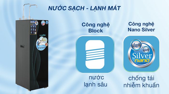 Máy lọc nước RO nóng nguội lạnh Karofi KAD-X68 11 lõi - Công nghệ