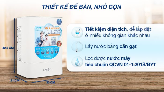 Máy lọc nước RO Karofi KAQ-U98 Pro 10 lõi - Thiết kế
