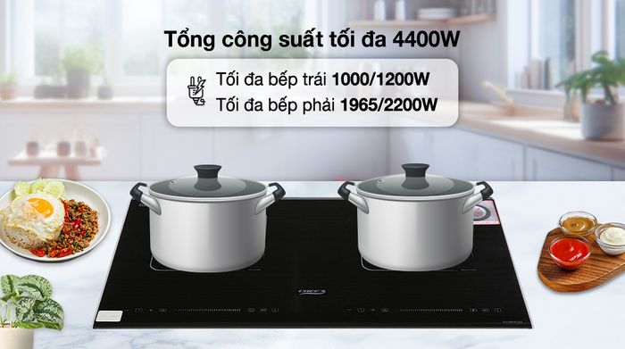 Bếp từ hồng ngoại lắp âm Chef's EH-MIX220 - Công suất