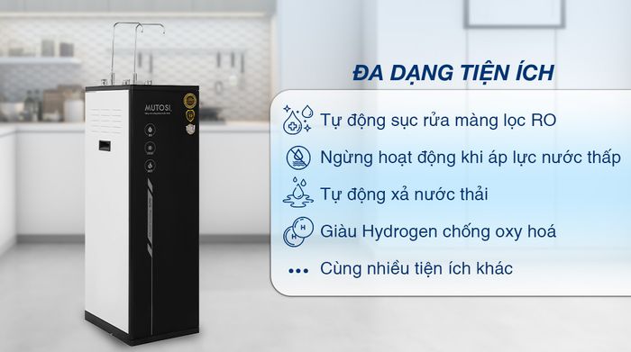 Máy lọc nước RO nóng nguội lạnh Mutosi MP-S1011 10 lõi - Tiện ích
