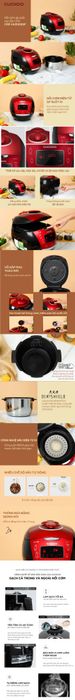 Nồi cơm áp suất cao tần Cuckoo 1.8 lít CRP-HUS1000F