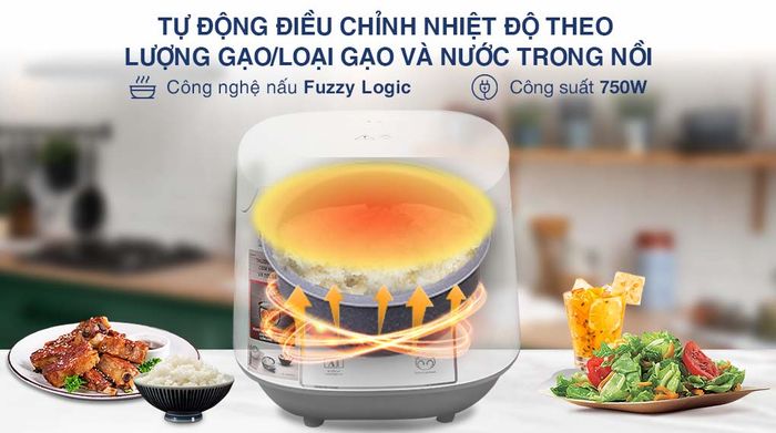 Nồi cơm điện tử Tefal 1.8 lít RK733168 - Công suất