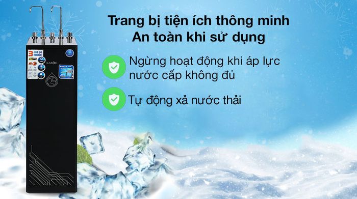 Máy lọc nước RO nóng nguội lạnh Karofi KAD-D66 11 lõi - Tiện ích
