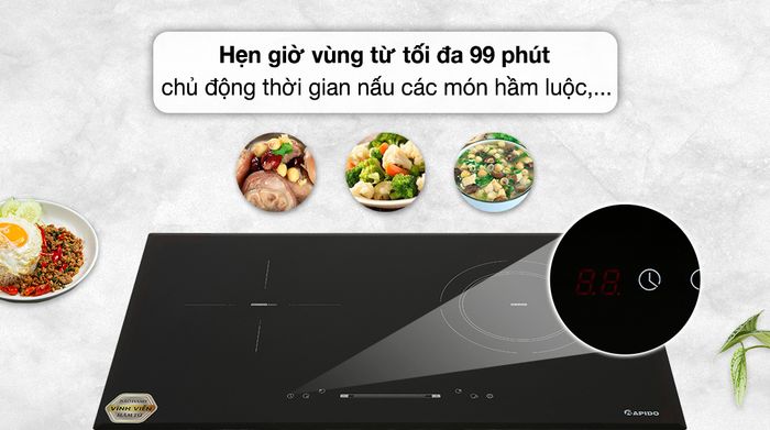 Bếp từ hồng ngoại Rapido RC4200DS - hẹn giờ