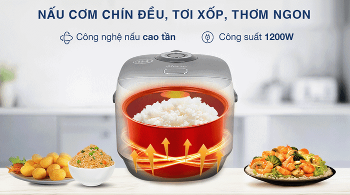 Nồi cơm cao tần Sunhouse Mama 1.8 lít SHD8959 - Công nghệ, công suất