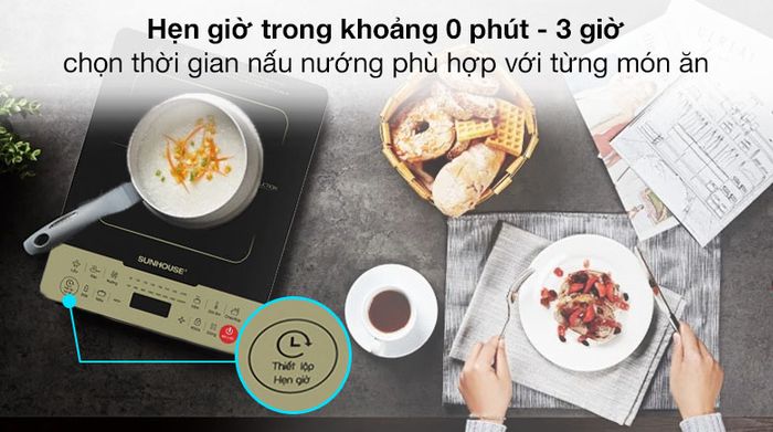 Hẹn giờ nấu - Bếp từ Sunhouse SHD6867