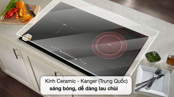 Bếp từ hồng ngoại Rapido RC4200DS - Chất liệu mặt kính