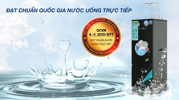 Máy lọc nước RO nóng nguội lạnh Karofi KAD-X58 11 lõi - Đạt chuẩn