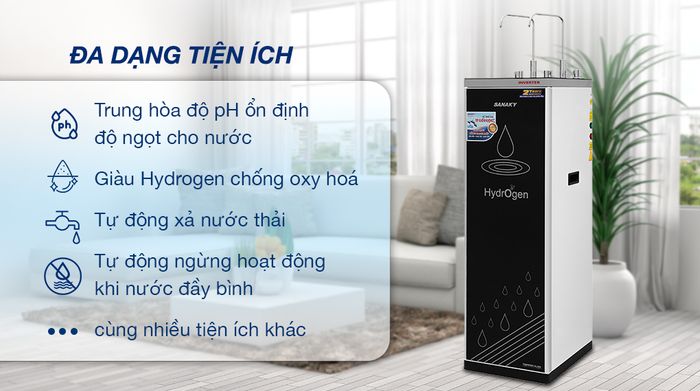 Máy lọc nước RO nóng nguội lạnh Sanaky VH102HP3 11 lõi - Đa dạng tiện ích