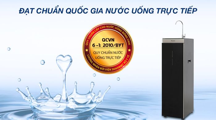 Máy lọc nước RO Kangaroo KG12NA 12 lõi - Chứng nhận nước